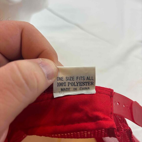 UPS Next Day Air Vintage Crown Trucker Cap Hat Red White Mesh Snapback One Size - Picture 9 of 12